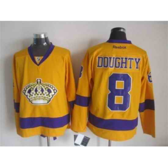 NHL Los Angeles Kings #8 Drew Doughty yellow jerseys